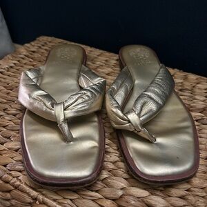 Vince Camuto Metallic Gold Sandals